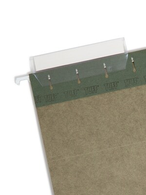 Smead Heavy Duty TUFF Hanging File Folders, 1/3-Cut Tab, Letter Size, Standard Green, 20/Box (64036)