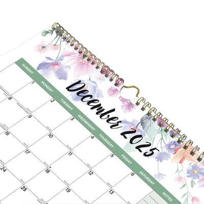 2026 Blueline Colorful Passion Floral 12.25" x 27" Three-Month Wall Calendar (C171129)