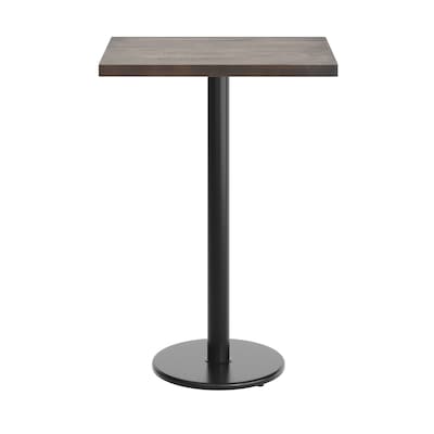 Flash Furniture Bennett Wooden Commercial Indoor Table, 30" x 24", Dark Brown Top/Black Base (GSF2430DBTR18B)