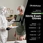 FifthPulse Biodegradable Powder Free Nitrile Exam Gloves, Latex Free, Medium, Black, 150 Gloves/Box (FMN100540)