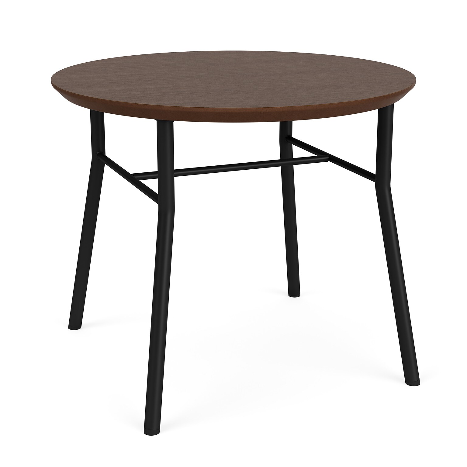 Lesro Chat 24 Dia Laminate Round End Table, Riftwood Walnut/Black (CX0524.SBK.TRW)