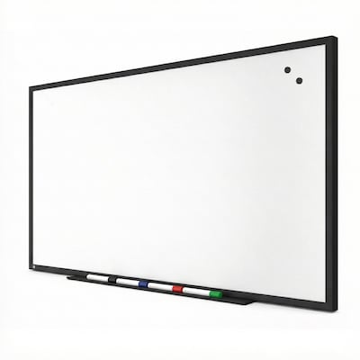 TRU RED™ Magnetic Steel Dry Erase Board, Black Frame, 5 x 3 (TR61182)