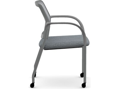 HON Ignition Fabric/Mesh Multipurpose Stacking Chair, Basalt/Silver (HIGS6.F.H.IF.APX25.PR8T)