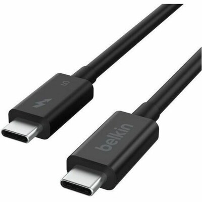 Belkin Connect Thunderbolt 5 3.28 ft. USB-C to USB-C Cable, Male, Black (INZ005fq1MBK)