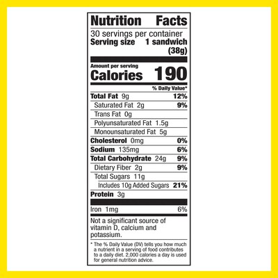 Nature Valley Biscuit Sandwich with Almond Butter, 40.5 oz., 30 Bars/Box (220-01046)