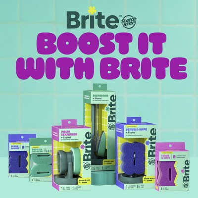 Brite by Scotch-Brite Refill & Refresh Replacement Scrubbers, 2/Pack (BRRF-8)