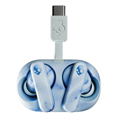 Skullcandy EcoBuds True Wireless Earbuds with Microphone & Charging Dock, Bluetooth, Glacier (S2EOW-Q764)