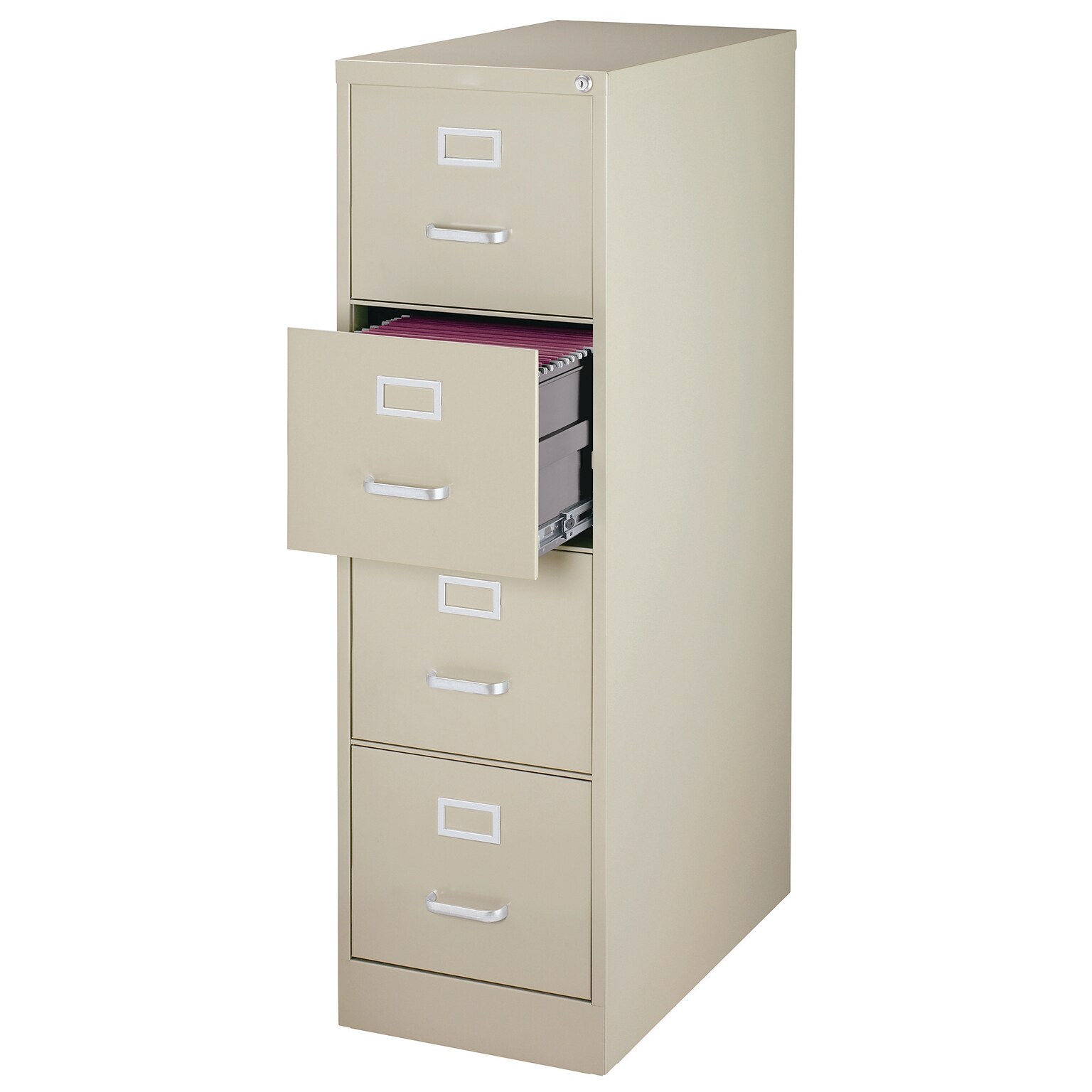 Quill Brand® 4-Drawer Vertical File Cabinet, Locking, Letter, Putty/Beige, 25D (25162D)