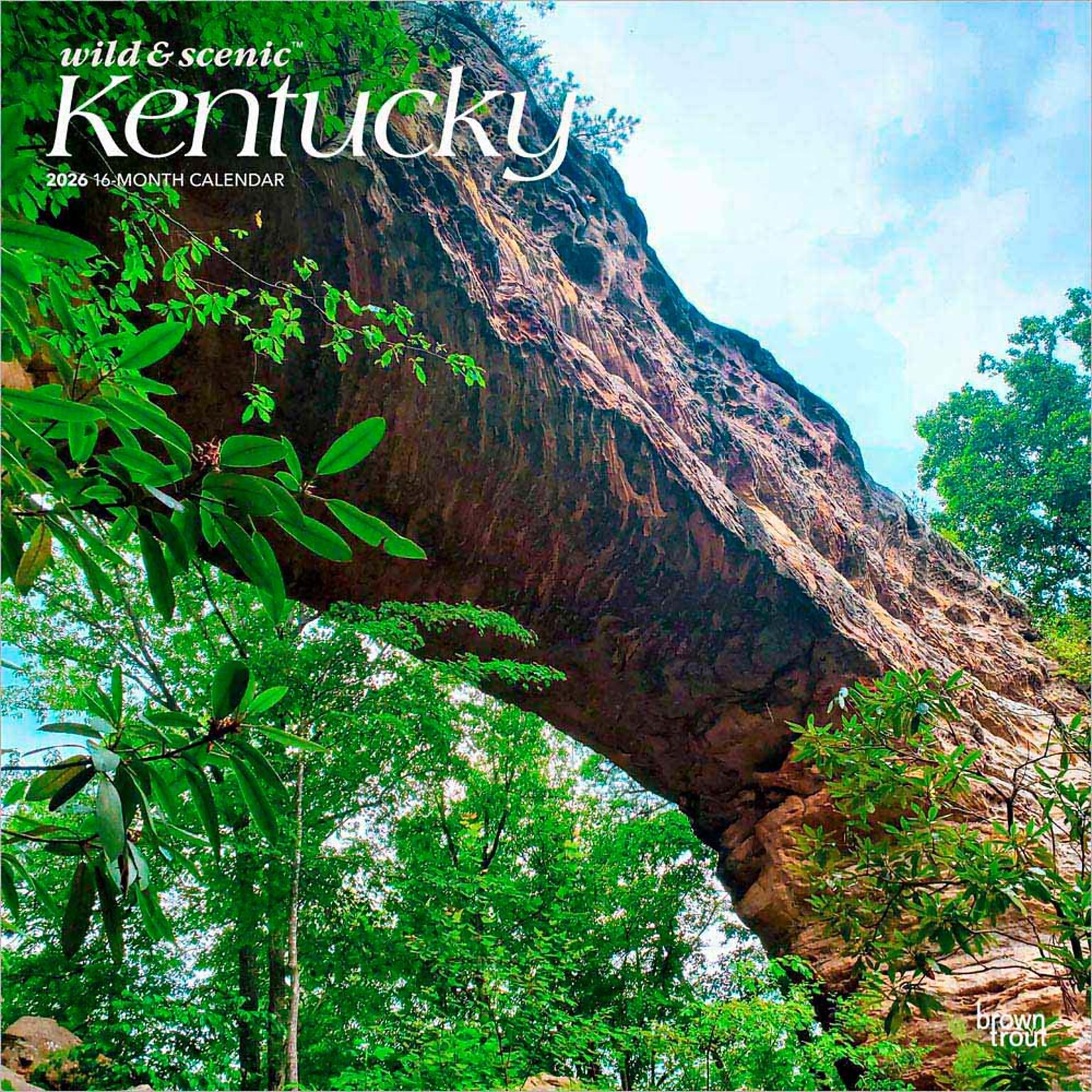 2026 BrownTrout Kentucky Wild & Scenic 12 x 12 Monthly Wall Calendar (9798330704040)
