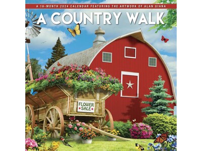2024 BrownTrout A Country Walk 12 x 12 Monthly Wall Calendar (9781773727929)