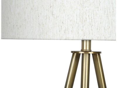 Monarch Specialties Inc. 62.75 Brass Floor Lamp with Ivory Drum Shade (I 9736)