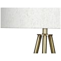 Monarch Specialties Inc. 62.75 Brass Floor Lamp with Ivory Drum Shade (I 9736)