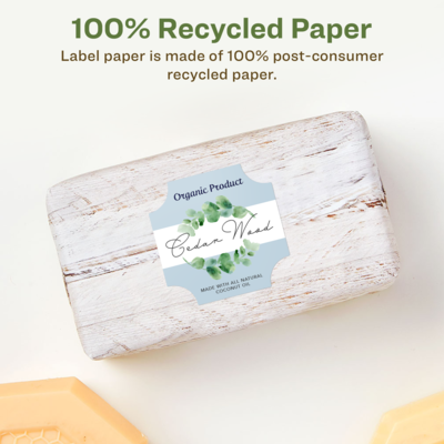 Avery EcoFriendly Laser/Inkjet Decorative Edge Multipurpose Labels, 1-5/8 x 1-5/8, White, 2000/Box