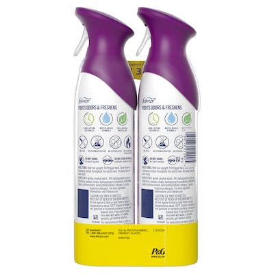 Febreze Air Mist Air Freshener Spray, Lilac Sunrise Scent, 8.1 oz., 2/Pack (13749)