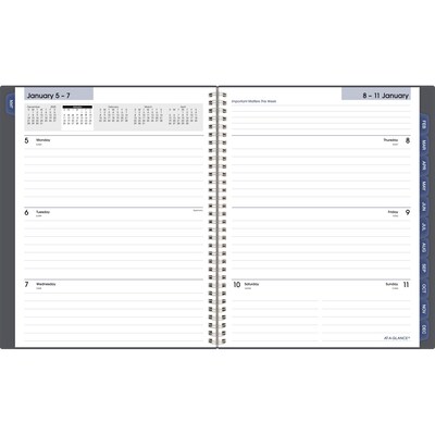 2026 AT-A-GLANCE DayMinder 8.5 x 11 Weekly & Monthly Planner, Poly Cover, Gray (GC545-07-26)