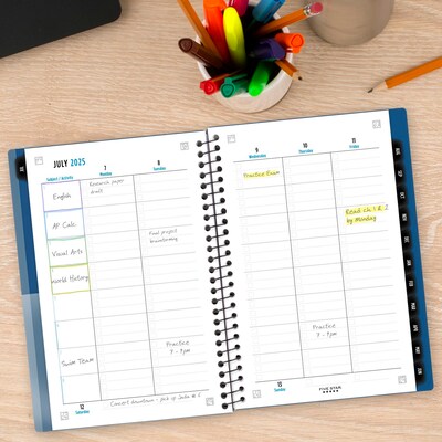 2025-2026 Five Star Five Star Customizable 5.5 x 8.5 Academic Year Weekly & Monthly Planner, Plast
