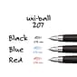 uniball 207 Retractable Gel Pens, Ultra Micro Point, 0.38mm, Black Ink, Dozen (1790922)