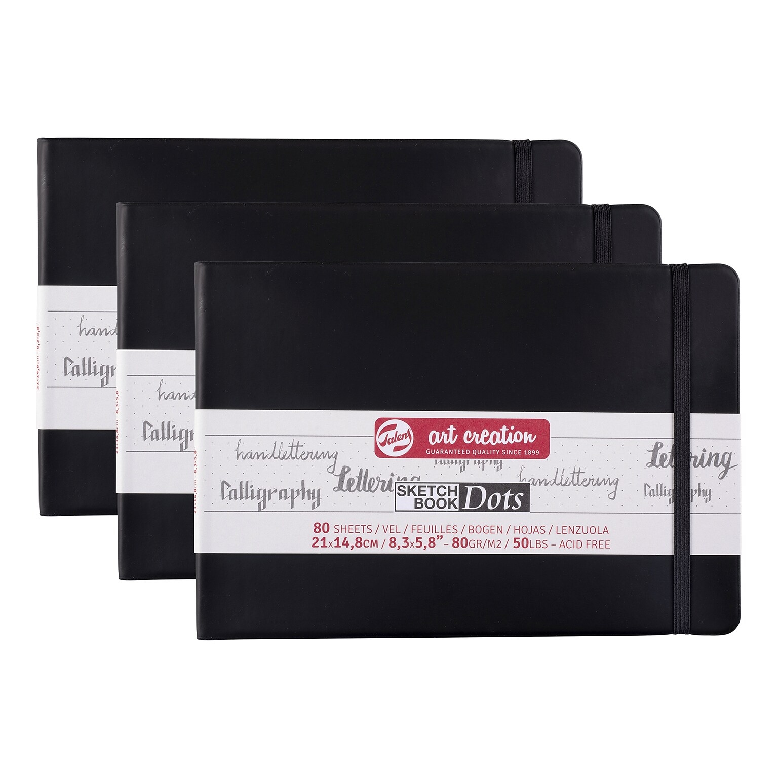 Talens Art Creation 8.3 x 5.8 Sketch Book, 80 Sheets/Book, 3/Bundle (TLN9314405M-3)