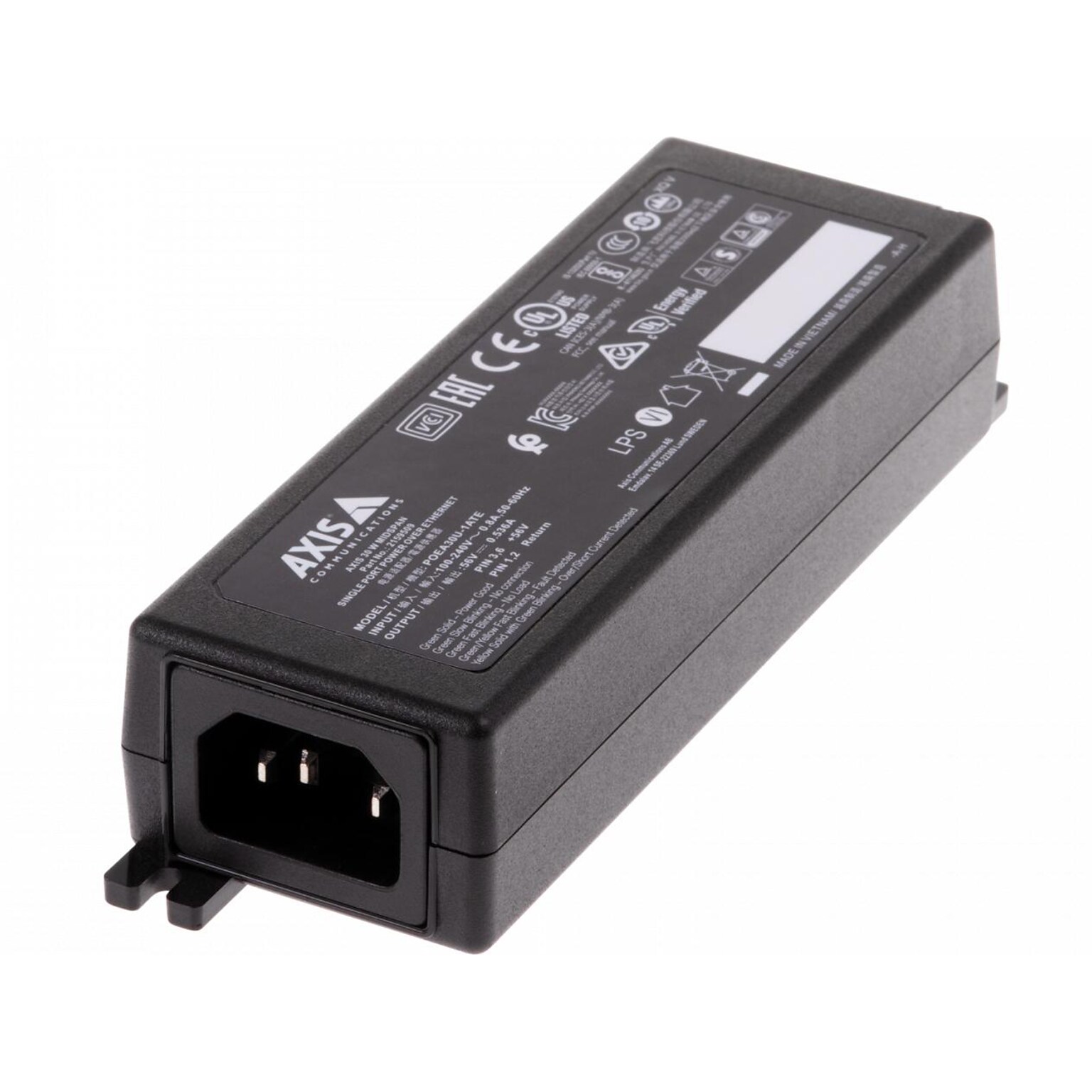 Axis 30 W 1-Port Midspan, Black (02172-004)