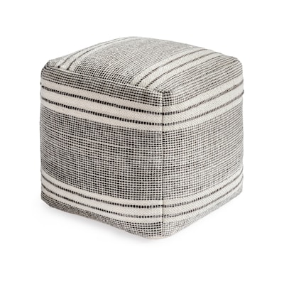 Anji Mountain Sierra Natural Fabric Square Pouf Ottoman (AMBPF176-1616)