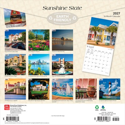 2027 BrownTrout Florida Places 12 x 12 Monthly Wall Calendar (9798330710867)