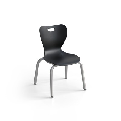 Staples Polypropylene 12 Student Chair, Black, 4/Box (ST63543)