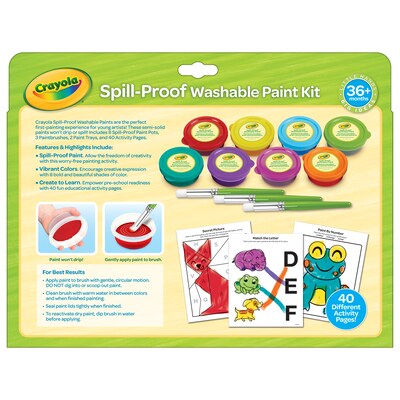 Crayola Spill Proof Washable Paint Kit, Assorted Colors, 53/Set (BIN541076)