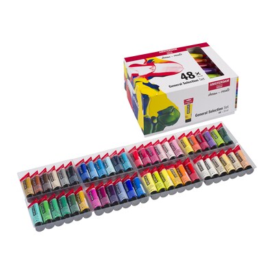 Amsterdam Standard Acrylic General Set, Assorted Colors, 20mL, 48/Set  (AMS17820448)