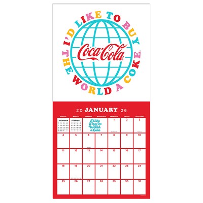 2026 TF Publishing Coca Cola 12 x 12 Monthly Wall Calendar (26-1105)