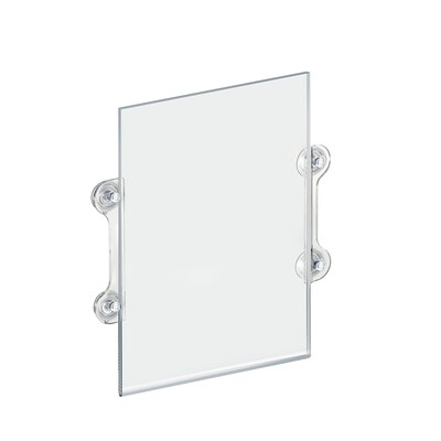 Azar® 17 x 11 Acrylic Sign Holder With Suction Cups, Clear, 2/Pk