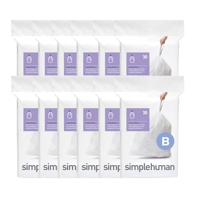 simplehuman Clear Custom Fit Liners - Code H 240 Pack