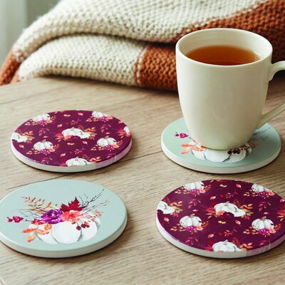 Ceramic Coasters, Set of 4