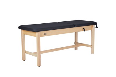 Aristo Wood Physician Exam Table with Adjustable Backrest, Paper Cutter, and Holder, 500lbs. Capacity, Black (ADI996-HBF-BLK)