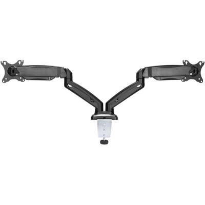 Lorell Adjustable Dual Monitor Mounting Arm, Up to 32" Monitor, Black (LLR99801)