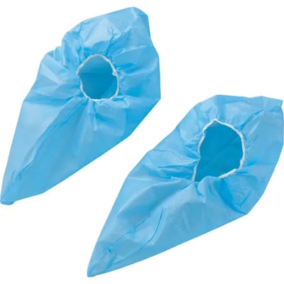 Global Industrial™ Skid Resistant Disposable Shoe Covers, Size 12-15, Blue, 150 Pairs/Case (708198BBL)