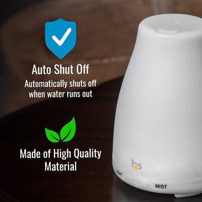 HealthSmart Evaporative Cool Mist Tabletop Humidifier, 150ml, White (40-510-000)