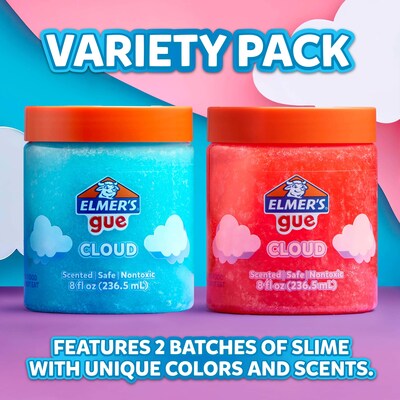 Elmer’s Gue Cloud Slime, 8 oz., Blue/Pink, 2/Pack (2223188)