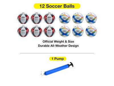 Xcello Sports Size 4 Soccer Balls, Assorted Colors, 12/Pack (XS-SB-S4-12-ASST)