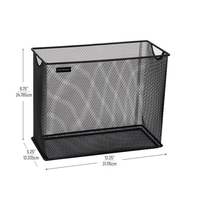 Mind Reader Metal Desk File Organizer, Black (FILEBASK-BLK)