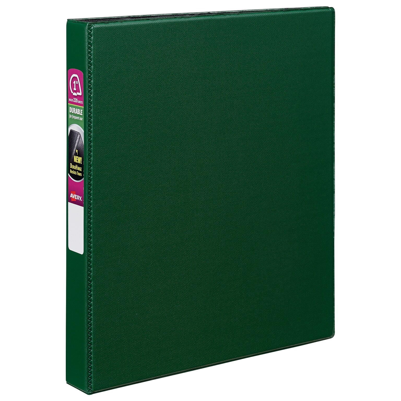 Avery 1 3-Ring Non-View Binders, Slant Ring, Green (27253)