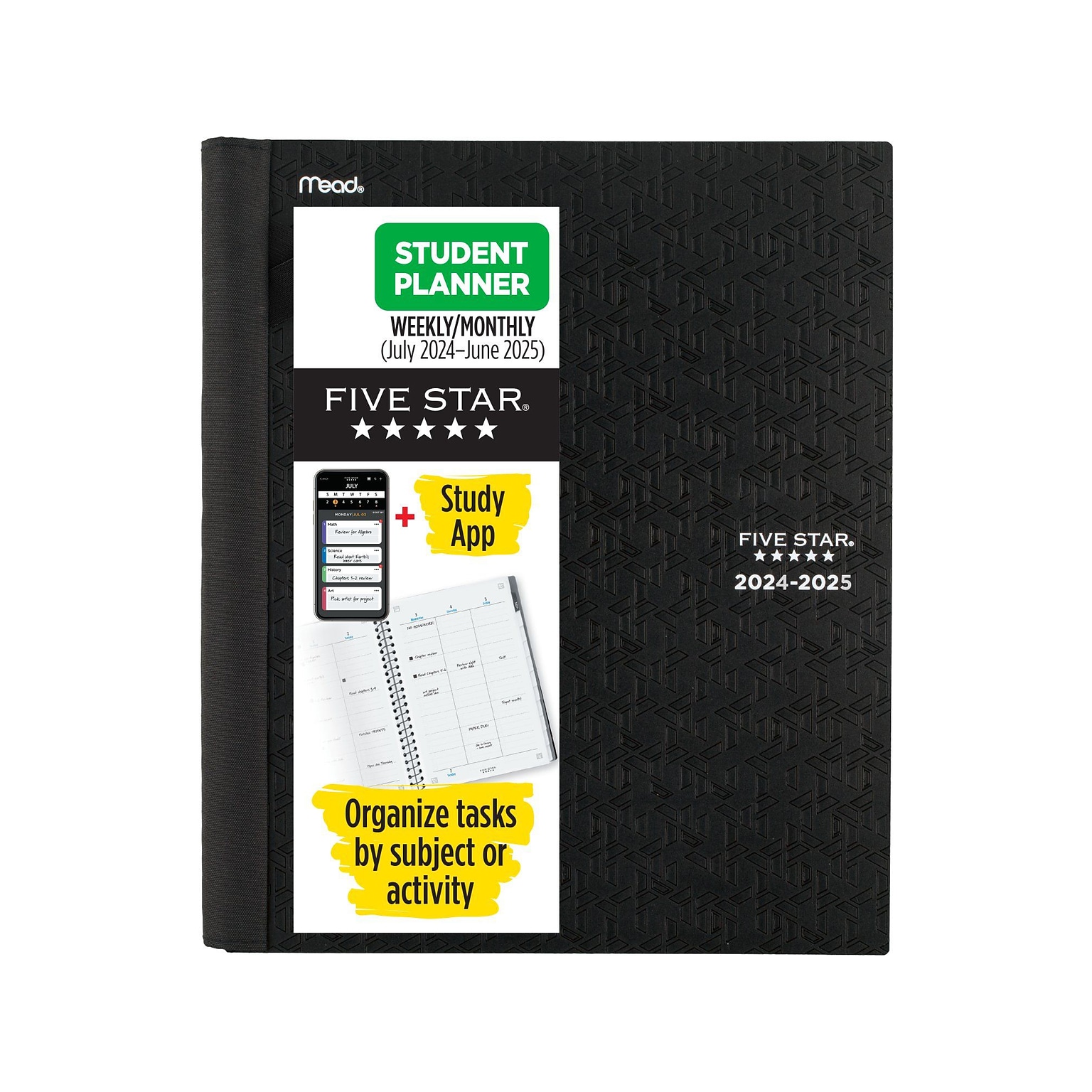 2024-2025 Five Star Advance 8.5 x 11 Academic Weekly & Monthly Planner, Poly Cover, Assorted Colors (CAW659-00-25)