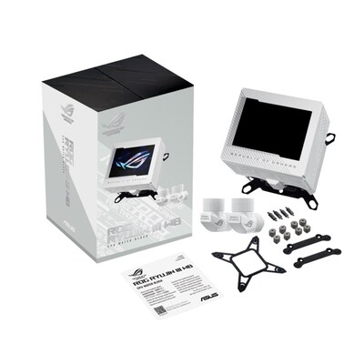 Asus ROG RYUJIN 120mm Fluid Shield Bearing Liquid Cooling Systems with RGB Lighting (ROG RYUJIN III WB WHT)