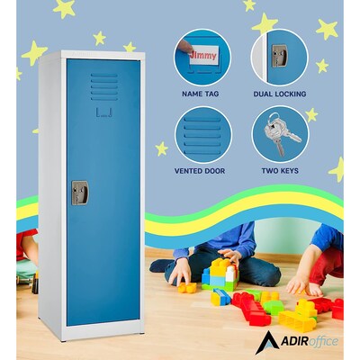 AdirOffice 48" Single Tier Blue Storage Locker (629-01-BLU)