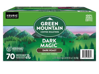 Green Mountain Dark Magic Coffee Keurig® K-Cup® Pods, Dark Roast, 70/Box (5000373740)