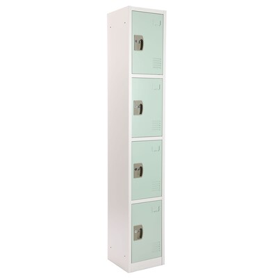 AdirOffice 72" 4-Tier Misty Green Storage Locker (ADI629-204-MGRN)