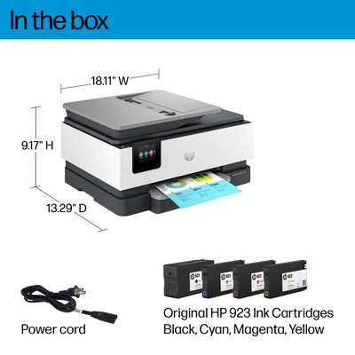 HP OfficeJet Pro 8125e Wireless Color All-in-One Printer, Print, Scan, Copy, Best for Home Office, 3