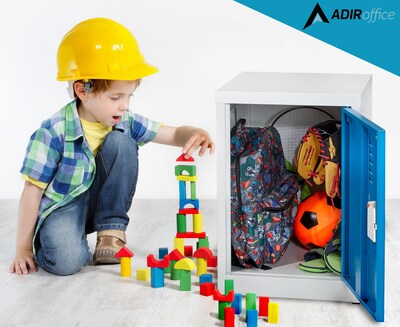 AdirOffice 24"H Single Tier Blue Storage Locker (ADI629-02-BLU-DL)