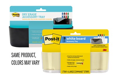 Post-it Dry Erase Accessory Tray, Color May Vary (Clear or Black) (DEFTRAY)
