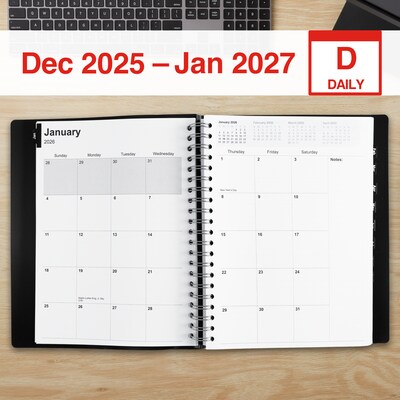 2026 Staples 8 x 11 Four-Person Daily Appointment Book, Black (ST58479-26)