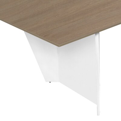 Regency Array 240"W x 48"D Conference Table with Grommet, Noble Oak/White (ACT24048NOWH)